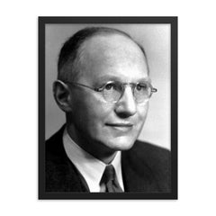 Ernest Walton framed print on a plain backdrop in size 18"x24".