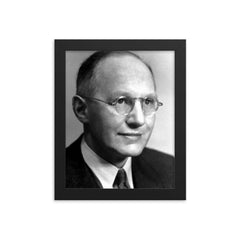 Ernest Walton framed print on a plain backdrop in size 8"x10".