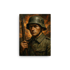 Ernst Jünger storm of steel portrait canvas print on a plain backdrop in size 12"x16".