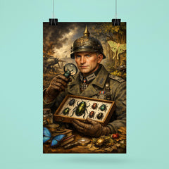 Ernst Junger beetle collector in war uniform poster 6