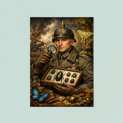 Ernst Junger beetle collector in war uniform poster 8