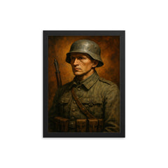 Ernst Junger framed print on a plain backdrop in size 12"x16".