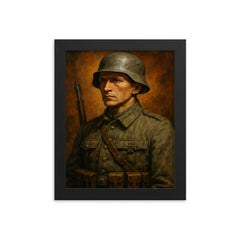 Ernst Junger framed print on a plain backdrop in size 8"x10".