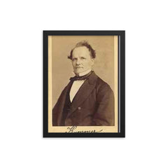 Ernst Kummer framed print on a plain backdrop in size 12"x16".