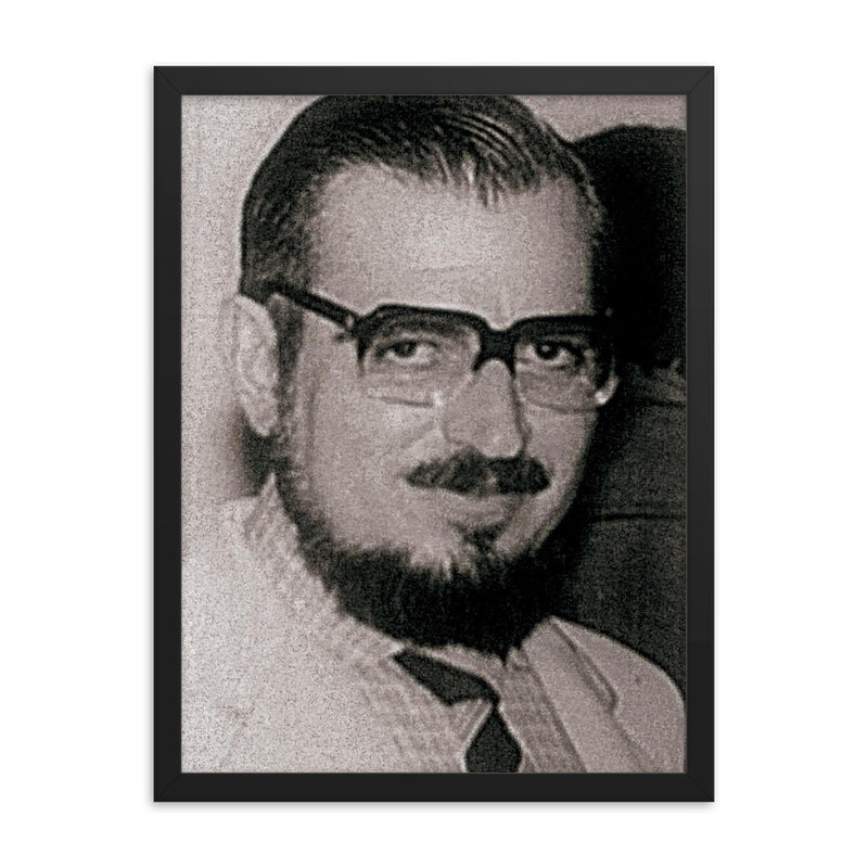 Estanislao Zuleta framed print on a plain backdrop in size 18