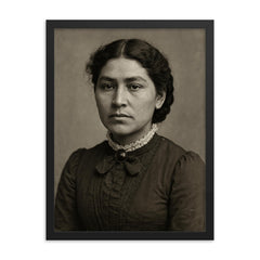 Esther Lucero framed print on a plain backdrop in size 18"x24".