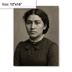 Esther Lucero metal print on a plain backdrop in size 12"x16".
