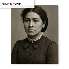 Esther Lucero metal print on a plain backdrop in size 16"x20".