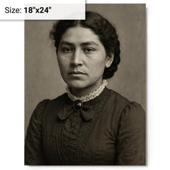 Esther Lucero metal print on a plain backdrop in size 18"x24".
