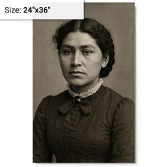 Esther Lucero metal print on a plain backdrop in size 24"x36".