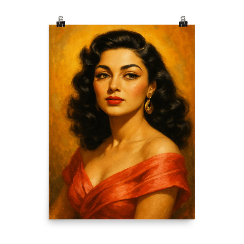 Esther Victoria Abraham poster on a plain backdrop in size 8