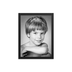 Etan Patz framed print on a plain backdrop in size 12"x16".