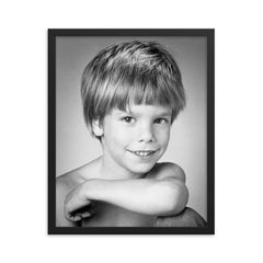 Etan Patz framed print on a plain backdrop in size 16"x20".