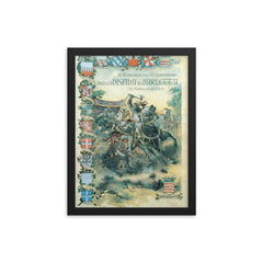 Ettore Fieramosca framed print on a plain backdrop in size 12"x16".