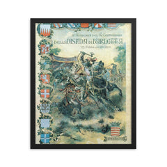 Ettore Fieramosca framed print on a plain backdrop in size 16"x20".