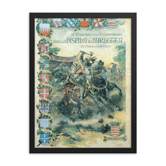 Ettore Fieramosca framed print on a plain backdrop in size 18"x24".