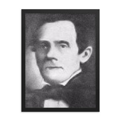 Eugenio Aguilar framed print on a plain backdrop in size 18"x24".