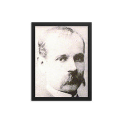 Eugenio Cambaceres framed print on a plain backdrop in size 12"x16".