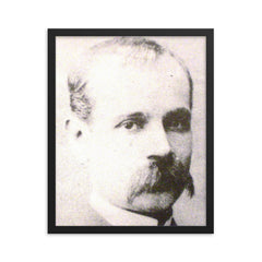 Eugenio Cambaceres framed print on a plain backdrop in size 16"x20".