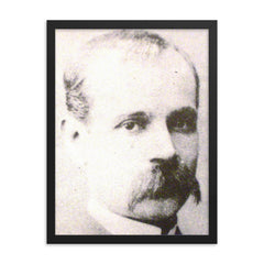 Eugenio Cambaceres framed print on a plain backdrop in size 18"x24".