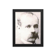 Eugenio Cambaceres framed print on a plain backdrop in size 8"x10".