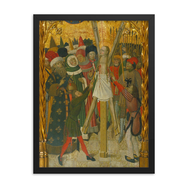 Eulalia of Barcelona framed print on a plain backdrop in size 18