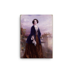 Euphemia 'Effie' Chalmers, Lady Millais by Thomas Richmond, 1851 canvas print on a plain backdrop in size 12"x16".