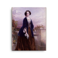 Euphemia 'Effie' Chalmers, Lady Millais by Thomas Richmond, 1851 canvas print on a plain backdrop in size 16"x20".