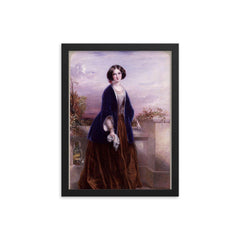 Euphemia 'Effie' Chalmers, Lady Millais by Thomas Richmond, 1851 framed print on a plain backdrop in size 12"x16".