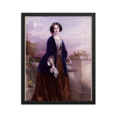 Euphemia 'Effie' Chalmers, Lady Millais by Thomas Richmond, 1851 framed print on a plain backdrop in size 16"x20".