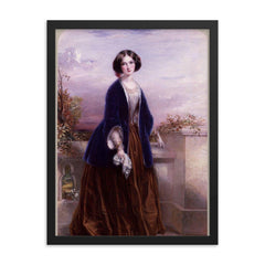 Euphemia 'Effie' Chalmers, Lady Millais by Thomas Richmond, 1851 framed print on a plain backdrop in size 18"x24".