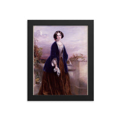 Euphemia 'Effie' Chalmers, Lady Millais by Thomas Richmond, 1851 framed print on a plain backdrop in size 8"x10".