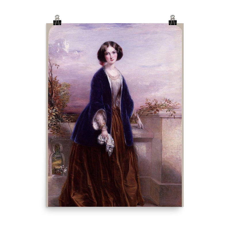 Euphemia 'Effie' Chalmers, Lady Millais by Thomas Richmond, 1851 poster on a plain backdrop in size 8