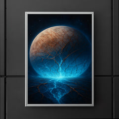Europa's cracked ice glowing over subsurface ocean poster 5