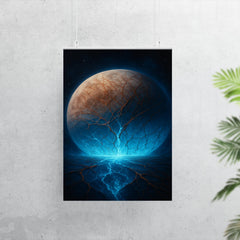Europa's cracked ice glowing over subsurface ocean poster 7