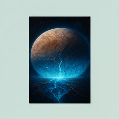 Europa's cracked ice glowing over subsurface ocean poster 8