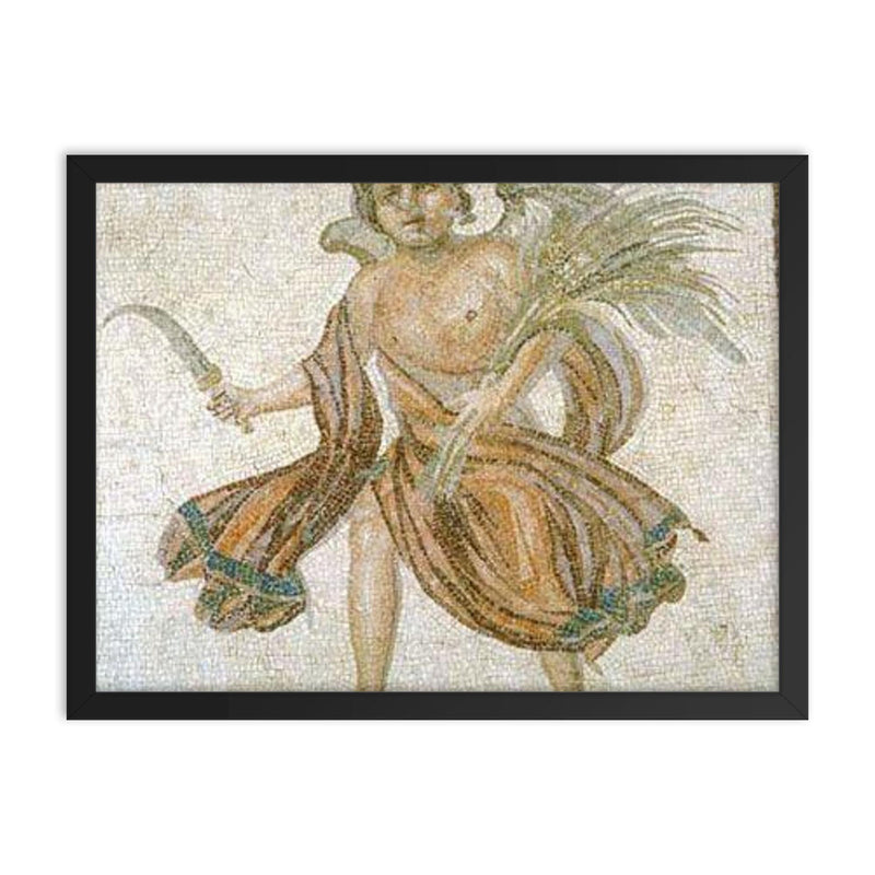 Eurus framed print on a plain backdrop in size 18