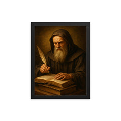 Eusebius of Caesarea framed print on a plain backdrop in size 12"x16".