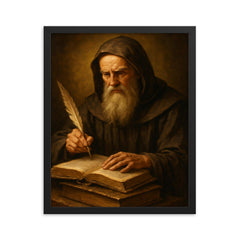 Eusebius of Caesarea framed print on a plain backdrop in size 16"x20".