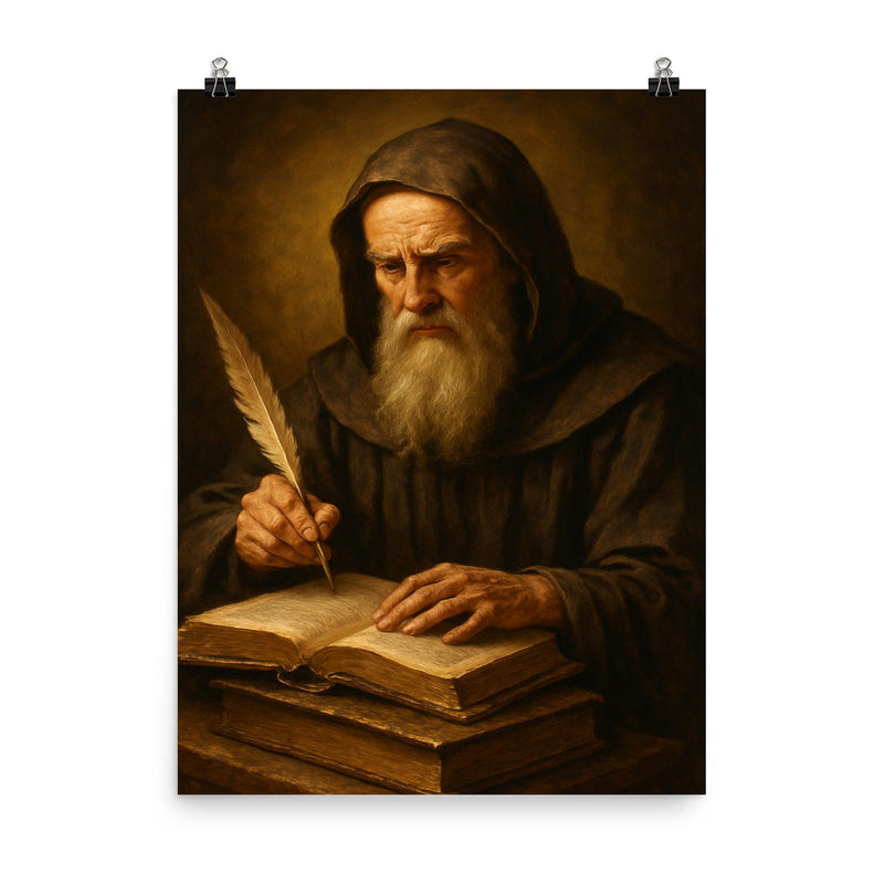 Eusebius of Caesarea poster on a plain backdrop in size 8