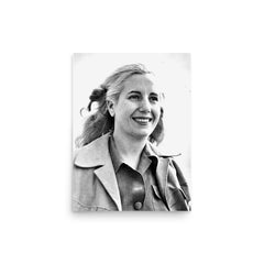 Eva Perón poster on a plain backdrop in size 12"x16".