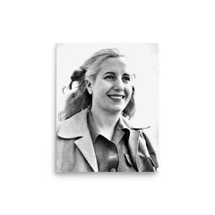 Eva Perón poster on a plain backdrop in size 8"x10".