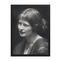 Evelyn Paul framed print on a plain backdrop in size 18"x24".