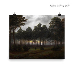 Evening by Caspar David Friedrich, 1821 poster 2