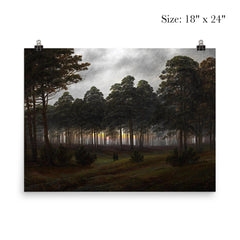Evening by Caspar David Friedrich, 1821 poster 5