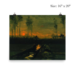 Evening Landscape by Vincent van Gogh, 1885 poster 2