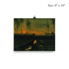 Evening Landscape by Vincent van Gogh, 1885 poster 4