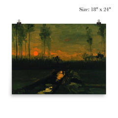 Evening Landscape by Vincent van Gogh, 1885 poster 5