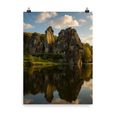 Externsteine Germany poster on a plain backdrop in size 8"x10".