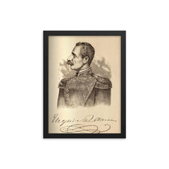 Ezequiel Zamora framed print on a plain backdrop in size 12"x16".